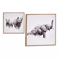 Plakatas Gift Decor Paveikslas Su rėmu gyvūnai Medžio drožlių plokštė (31 x 2 x 31 cm)