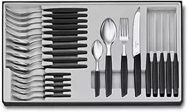 Victorinox Swiss Modern Stalo įrankių rinkinys 24 vnt. juodas