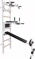 Benchk Medinė ir metalinė gimnastikos kopėčios su suoleliu