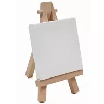 C.Kreul Mini molbertukas 12cm aukščio ir porėmis su drobe, porėmis 6x8 cm, pagamintas iš pušies