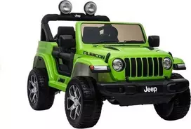 Lean Cars Dvivietis vaikiškas elektromobilis Jeep Rubicon 4x4, žalias
