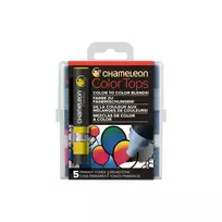 Chameleon markeriams papildomų spalvų rinkinys 5 vnt, top pagrindiniai tonai