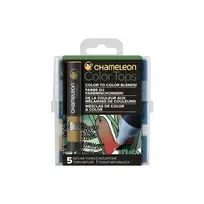 Chameleon markeriams papildomų spalvų rinkinys 5 vnt, top gamtos tonai