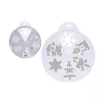 Christmas Decoration Šablonas dirbtiniam sniegui 30 cm, 6 raštai