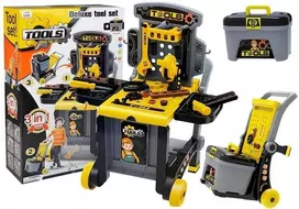 Lean Toys Įrankių rinkinys su vežimėliu ir dėže, 3in1 Tools