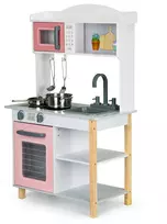 Medinė virtuvėlė su metaliniais aksesuarais Ecotoys