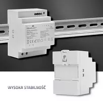 Qoltec Maitinimo šaltinis na szynę DIN | 85.2W | 12V | 7.1A | Pilka