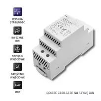 Qoltec Maitinimo šaltinis na szynę DIN | 24W | 12V | 2A | Pilka