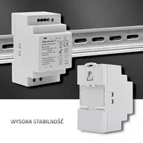 Qoltec DIN bėgio maitinimo šaltinis | 60W | 24V | 2,5A | Pilka