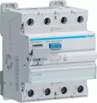 Hager Polo CDF625D Liekamosios srovės grandinės pertraukiklis 4P 25A 30mA 10kA tipas F CDF625D