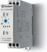 „Finder“ laiko relė 1P 16A 24–240 V AC / DC 0,05 s – 10 dienų AI, DI, GI, SW, BE, CE, DE, WD (83.01.0.240.0000)