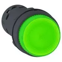 Schneider Electric Valdymo mygtukas 22mm žalias 1Z su 230V AC apšvietimu - XB7NW33M1