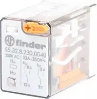 „Finder 55.32“, 250 V, 10 A, CE, ANCE, CSA, VDE, 20,7 x 27,7 x 37,2 mm