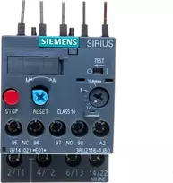 Siemens SIRIUS 3RU2 Terminio perkrovimo relė 1NO + 1NC, 7–10 A F.L.C, 10 A kontakto vardinė srovė, 4 kW, 3P, SIRIUS