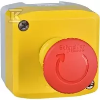 Schneider Electric Kasetė su saugos mygtuku, sukant 1Z 2R geltonąjį IP65 (XALK178G)