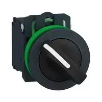 Schneider Electric Harmony XB5 Plokščias plastikinis jungiklis. juodas fi30 2 padėčių stabilus 1Z + 1R XB5FD25