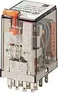 Finder Pramoninė relė 4P 7A 48V DC, bandymo mygtukas, mechaninių savybių indikatorius (55.34.9.448.0040)