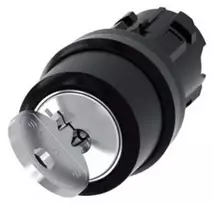 Siemens Ronis raktinis jungiklis 22mm apvali plastikinė spyna Nr.SB30 su 2 rakteliais 2 poz.o-i 3SU1000-4BF01-0AA0