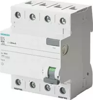 Siemens Liekamosios srovės jungiklis 4P 40A 100mA tipo AC