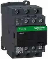 Schneider Electric Schneider maitinimo kontaktorius 9A 3P 24V DC 1NO 1NC (LC1D09BL)
