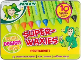 Vaškinės kreidelės SUPERWAXIES PERMANENT, Jolly, 10 sp.