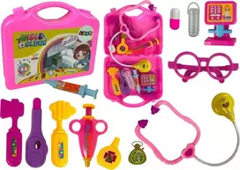 Lean Toys Žaislinis daktaro rinkinys LeanToys su šviečiančiu stetoskopu