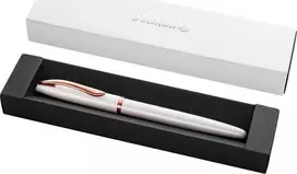 Plunksnakotis JAZZ NOBLE, Pelikan, baltos sp. metalinis korpusas, dovanų dėžutėje