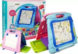 Lean Toys Dvipusė piešimo lenta su priedais LeanToys