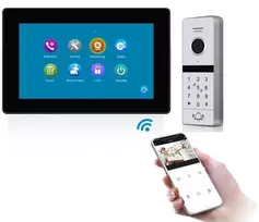Digitalas Vaizdo telefonspynės komplektas su WIFI funkcija VID-730WI-FI-B ir D3CODE-W
