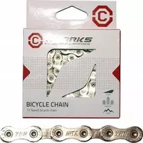 Clarks CLARKS C12 dviračio grandinė, 12 greičių, 126 jungtys, SRAM suderinama NX Eagle grupė, Link, Standartinė, Road/MTB, Sidabrinė