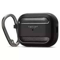 Spigen RUGGED ARMOR Apple AIRPODS PRO 1 / 2 dėklas ausinėms juodos spalvos