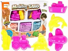 Malplay Kinetinis modeliavimo smėlis, 600g + formos