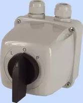 Elektromet kumštelio jungiklis L-0-P 3P 25A IP44 lenkimas 25-43 korpuse (922529)