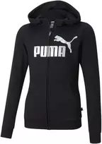Puma Džemperis Mergaitėms Ess+ Logo Full-Zip Hoodie Juodas 587048 01