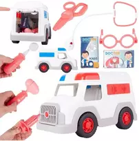 Malplay Žaislinis gydytojo rinkinys greitosios pagalbos automobilyje