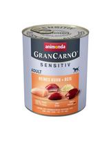ANIMONDA GranCarno Sensitiv Pure Chicken&Rice 800 g vištienos su ryžiais jautriems suaugusiems šunims