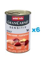 ANIMONDA Grancarno Sensitive vištiena su bulvėmis 6x400 g
