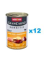 ANIMONDA Grancarno Sensitive kalakutiena su bulvėmis 12x400 g