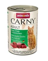 ANIMONDA Carny Adult Jautienos, kalakutienos ir triušienos rinkinys, 24 x 400 g