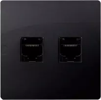 Kontakt-Simon Simon Basic RJ12 dvigubas telefono lizdas, matinis grafitas BMT2.02/28
