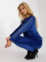 Relevance Veliūrinis komplektas moterims RV-KMPL-8436.40-kobalto spalvos