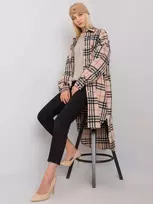 Ex Moda Marškiniai-EM-KS-604-2.90P-juoda-smėlio spalvos