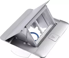 „Legrand“ iššokanti grindų dėžutė 100 x 122 x 61,2 mm 4 modulių aliuminis (054011)