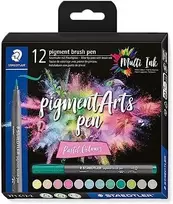 Staedtler MultiInk Pigment Arts brush pen komplektas 12 Pastel retail