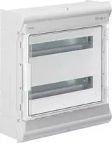Hager Polo Hager 2x18 modulinis skirstomasis skydelis UV atsparaus paviršiaus IP65 vektorius VE218SN