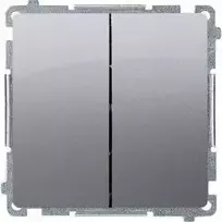 Kontakt-Simon Dvivietis mygtukas su 10AX 250V inox (BMP2.01 / 21)