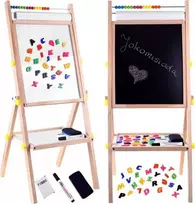 Jokomisiada Medinis molbertas su lenta, 3in1, kreida, flomasteriai TA0096