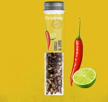 Traškūs skrudinti svirpliai "Chilli and Lime"