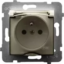 Ospel ARIA Atsparus purslams lizdas su IP44, skaidrus dangtelis, ecru GPH-1UZ/m/27/d
