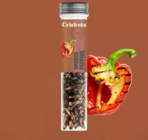 Traškūs skrudinti svirpliai "Smoked peppers"